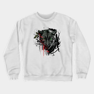 Graffiti Paint Panther Creative Crewneck Sweatshirt